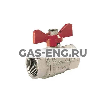 Шаровой латунный кран ВР-ВР, ручка-бабочка, Ду 8-25 Ру 30, серия 6406, Comap купить в интернет-магазине промышленного оборудования в Санкт-Петербурге