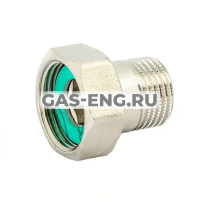 Соединение редукционное НР-ВР с накидной гайкой плоской прокладкой никелированное, Uni-Fitt купить в интернет-магазине промышленного оборудования в Санкт-Петербурге