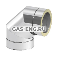 Колено 90° двустенное для дымохода, Дымотек купить в интернет-магазине промышленного оборудования в Санкт-Петербурге