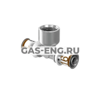 Тройник-пресс S-Press (Plus) с внутренней резьбой латунный, Uponor MLC купить в интернет-магазине промышленного оборудования в Санкт-Петербурге