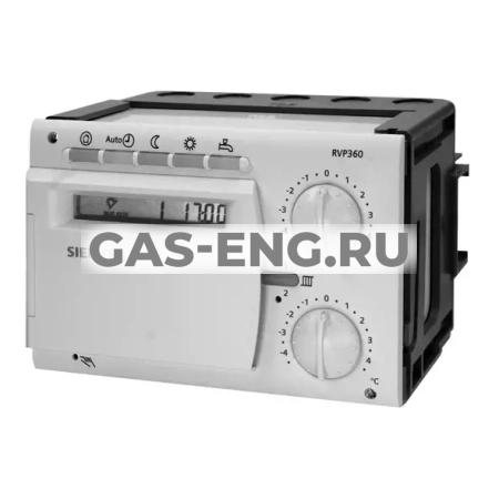 Контроллер RVP360 для управления двумя отопительными контурами и ГВС, Siemens купить в интернет-магазине промышленного оборудования в Санкт-Петербурге