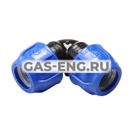 Угольник компрессионный ПЭ разъемный, Poelsan купить в интернет-магазине промышленного оборудования в Санкт-Петербурге