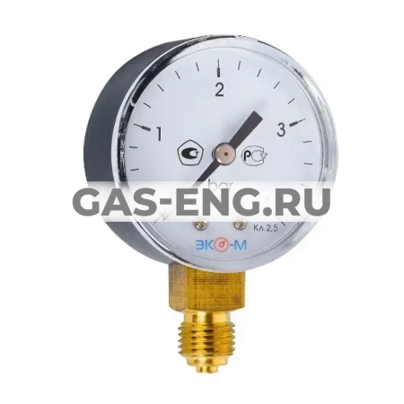 Манометр Экомера МД02-50мм, подключение снизу G 1/4", Эко-М купить в интернет-магазине промышленного оборудования в Санкт-Петербурге