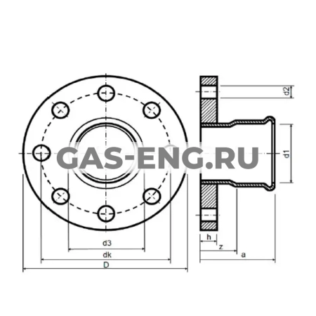 Пресс-фланец бронза Pura-PF - Purapress PN16, Sanha купить в интернет-магазине промышленного оборудования в Санкт-Петербурге