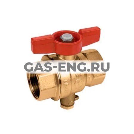 Шаровой латунный кран для зонда ВР-ВР, полнопроходной, ручка-бабочка, Ду 15-25, Ру 28-35, Giacomini R851T купить в интернет-магазине промышленного оборудования в Санкт-Петербурге