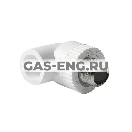 Угольник комбинированный PPR 90° с наружной резьбой, БЕЛЫЙ, Pro Aqua купить в интернет-магазине промышленного оборудования в Санкт-Петербурге