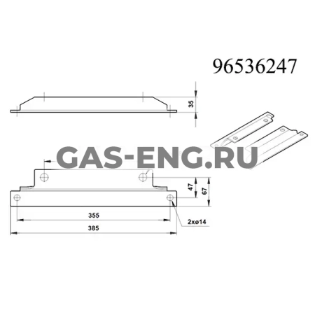 Основание для сдвоенных насосов TPD и TPDE, Grundfos купить в интернет-магазине промышленного оборудования в Санкт-Петербурге