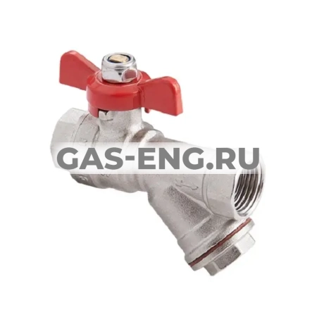 Шаровой кран латунный BV.632, полнопроходной с фильтром, ВР-ВР, ручка-бабочка, MVI купить в интернет-магазине промышленного оборудования в Санкт-Петербурге