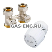 Комплект терморегулятора RLV-KB/RTR 7090, прямой, Danfoss купить в интернет-магазине промышленного оборудования в Санкт-Петербурге