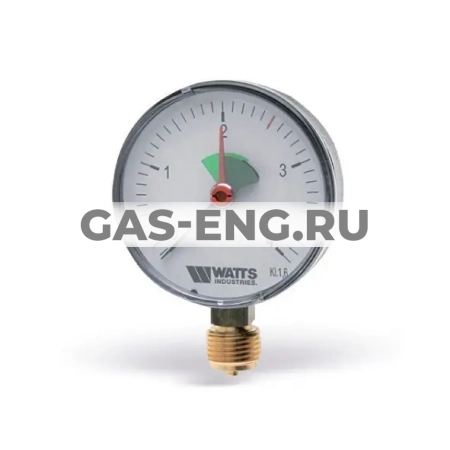 Манометр радиальный MRP (F+R201), подключение снизу, Watts купить в интернет-магазине промышленного оборудования в Санкт-Петербурге Манометр радиальный MRP (F+R201), подключение снизу, Watts купить в интернет-магазине промышленного оборудования в Санкт-Петербурге