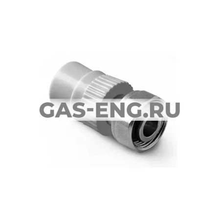 Муфта PPR с накидной гайкой, евроконус, СЕРАЯ, Pro Aqua купить в интернет-магазине промышленного оборудования в Санкт-Петербурге Муфта PPR с накидной гайкой, евроконус, СЕРАЯ, Pro Aqua купить в интернет-магазине промышленного оборудования в Санкт-Петербурге