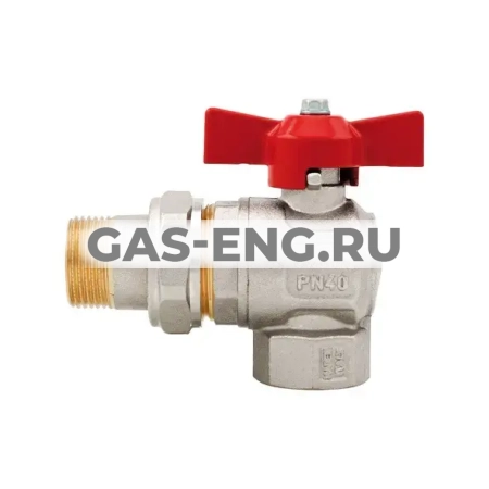 Шаровой кран НР-ВР, угловой, "бабочка" IDEAL с разъемным соединением, Multi-Fit, Itap 298 купить в интернет-магазине промышленного оборудования в Санкт-Петербурге