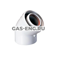 Коаксиальный отвод 45° DN60/100, Baxi купить в интернет-магазине промышленного оборудования в Санкт-Петербурге