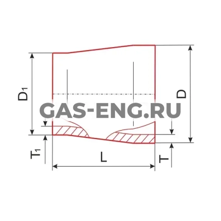 Переход оцинкованный стальной конический, ГОСТ 17378-2001 исп. 1, исп. 2 купить в интернет-магазине промышленного оборудования в Санкт-Петербурге