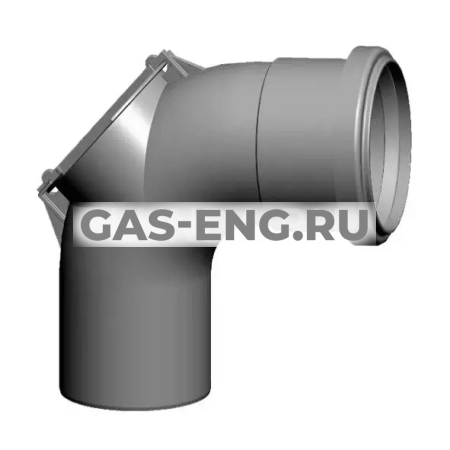 Отвод 87° для дымохода с ревизией, Wolf купить в интернет-магазине промышленного оборудования в Санкт-Петербурге