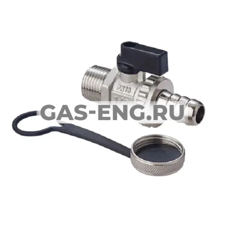 Шаровой кран латунный BV.635, дренажный, НР-штуцер, MVI купить в интернет-магазине промышленного оборудования в Санкт-Петербурге