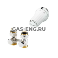 Комплект радиаторного терморегулятора RAE-K, RLV-S прямой, с переходниками, Danfoss купить в интернет-магазине промышленного оборудования в Санкт-Петербурге