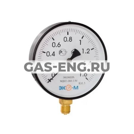 Манометр Экомера МД02-160мм, подключение снизу M20x1,5, Эко-М купить в интернет-магазине промышленного оборудования в Санкт-Петербурге Манометр Экомера МД02-160мм, подключение снизу M20x1,5, Эко-М купить в интернет-магазине промышленного оборудования в Санкт-Петербурге