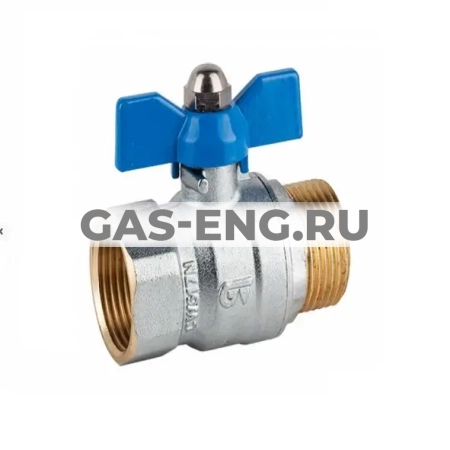 Шаровой кран латунный Ду 8-25, Ру 25, НР-ВР, ручка-бабочка, GENEBRE купить в интернет-магазине промышленного оборудования в Санкт-Петербурге