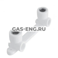 Угольник PPR 90° комбинированный с креплением двойной (под смеситель) ВР, RTP (РосТурПласт) купить в интернет-магазине промышленного оборудования в Санкт-Петербурге