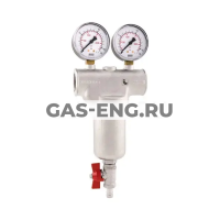 Фильтр промывной никелированная латунь ВР, с 2-мя манометрами 300мкм, Multi-Fit, Itap 189 купить в интернет-магазине промышленного оборудования в Санкт-Петербурге