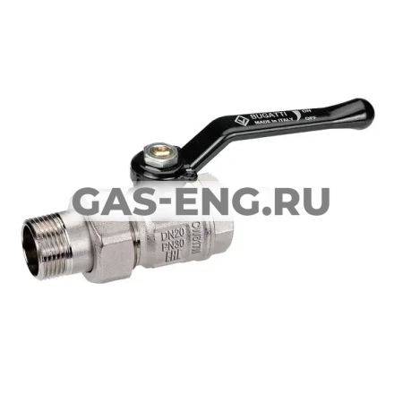 Шаровой латунный кран ВР-НР, с рукояткой, со сгоном, Ду 15-50 Ру 20-50, Bugatti серии 920 New Jersey купить в интернет-магазине промышленного оборудования в Санкт-Петербурге Шаровой латунный кран ВР-НР, с рукояткой, со сгоном, Ду 15-50 Ру 20-50, Bugatti серии 920 New Jersey купить в интернет-магазине промышленного оборудования в Санкт-Петербурге