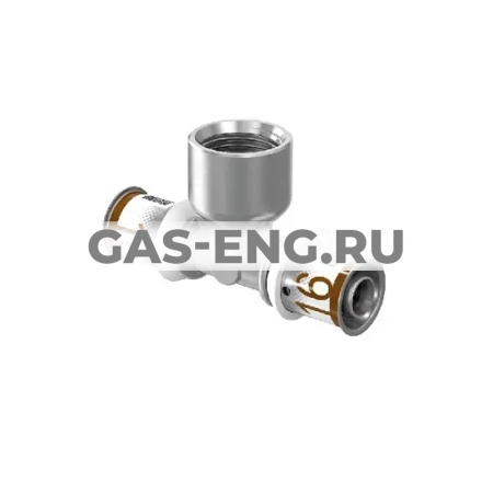 Тройник-пресс S-Press (Plus) с внутренней резьбой латунный, Uponor MLC купить в интернет-магазине промышленного оборудования в Санкт-Петербурге