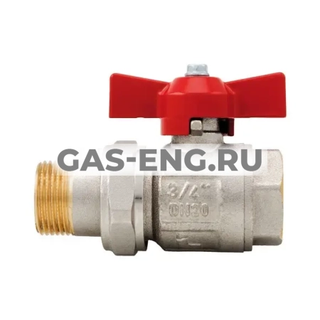 Шаровой кран, никел. латунь, НР-ВР, рукоятка "бабочка" IDEAL с разъемным соединением, Multi-Fit, Itap 098 купить в интернет-магазине промышленного оборудования в Санкт-Петербурге