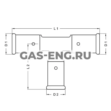Тройник-пресс редукционный (сужение в центре), латунь, Henco купить в интернет-магазине промышленного оборудования в Санкт-Петербурге