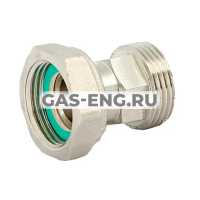 Соединение НР-ВР с накидной гайкой плоской прокладкой никелированное, Uni-Fitt купить в интернет-магазине промышленного оборудования в Санкт-Петербурге