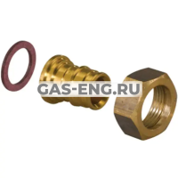 Штуцер Q&E с накидной гайкой латунный, Uponor PE-Xa (Wirsbo) купить в интернет-магазине промышленного оборудования в Санкт-Петербурге