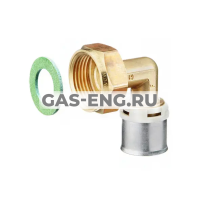 Угольник-пресс переходной 90° alpex с ВР, с накидной гайкой, латунный, Frankische купить в интернет-магазине промышленного оборудования в Санкт-Петербурге