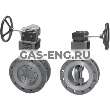 Дисковый поворотный затвор фланцевый, тип 161.153, с редуктором, Broen купить в интернет-магазине промышленного оборудования в Санкт-Петербурге