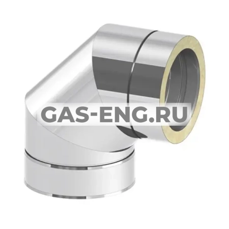 Колено 90° двустенное для дымохода, Дымотек купить в интернет-магазине промышленного оборудования в Санкт-Петербурге