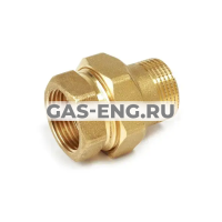 Разъемное соединение прямое ВР/НР латунное, нехромированное, R18SP, Giacomini купить в интернет-магазине промышленного оборудования в Санкт-Петербурге