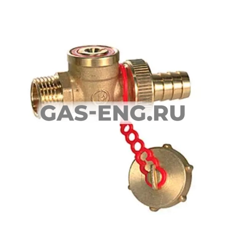 Шаровой кран латунный выпускной НР, под отвертку, Giacomini R608 купить в интернет-магазине промышленного оборудования в Санкт-Петербурге
