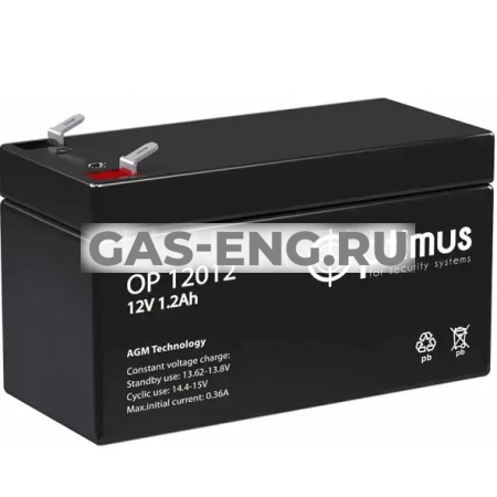 Аккумулятор Optimus OP12012, ZONT купить в интернет-магазине промышленного оборудования в Санкт-Петербурге