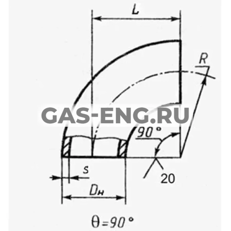 Отвод оцинкованный крутоизогнутый 90°, шовный, ТУ купить в интернет-магазине промышленного оборудования в Санкт-Петербурге
