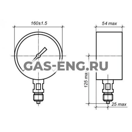Манометры технические ОБМ-160, ОБВ-160, ОБМВ-160 купить в интернет-магазине промышленного оборудования в Санкт-Петербурге
