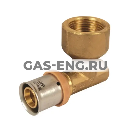 Угольник-пресс 90° с внутренней резьбой латунный, Sanha купить в интернет-магазине промышленного оборудования в Санкт-Петербурге