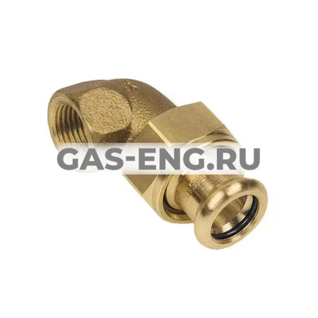 Конусное соединение-пресс ВР угловое 90° бронза Purapress, тип 8096G, Sanha купить в интернет-магазине промышленного оборудования в Санкт-Петербурге