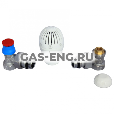 Комплект термостатический с увеличенным проходом, угловой, R470F-KV, Giacomini купить в интернет-магазине промышленного оборудования в Санкт-Петербурге