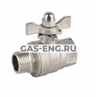 Шаровой кран стальной, Ду 15-63, Ру 63, НР-ВР, резьба BSPT, рукоятка-бабочка, GENEBRE купить в интернет-магазине промышленного оборудования в Санкт-Петербурге Шаровой кран стальной, Ду 15-63, Ру 63, НР-ВР, резьба BSPT, рукоятка-бабочка, GENEBRE купить в интернет-магазине промышленного оборудования в Санкт-Петербурге
