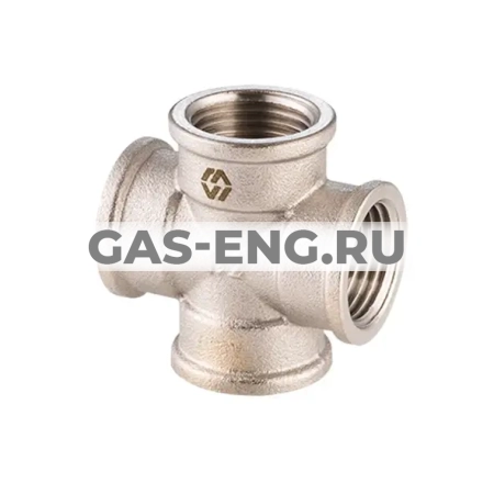 Крестовина латунная, ВР, никелированная, MVI купить в интернет-магазине промышленного оборудования в Санкт-Петербурге