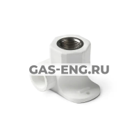 Уголок PPR байпасный для смесителя с внутренней резьбой, БЕЛЫЙ, Pro Aqua купить в интернет-магазине промышленного оборудования в Санкт-Петербурге