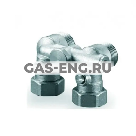 Угловой узел нижнего подключения радиатора Smart Radi с байпасом, Uponor купить в интернет-магазине промышленного оборудования в Санкт-Петербурге