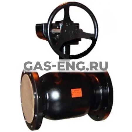 Шаровой стальной кран фланец/фланец, с редуктором, Ду 200-500, Ру 16-25, КШТ серия 12, Бивал купить в интернет-магазине промышленного оборудования в Санкт-Петербурге