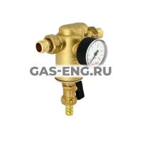 Фильтр промывной ВР-НР с редукционными соединениями, со сливным краном и аксиальным манометром, Uni-Fitt купить в интернет-магазине промышленного оборудования в Санкт-Петербурге