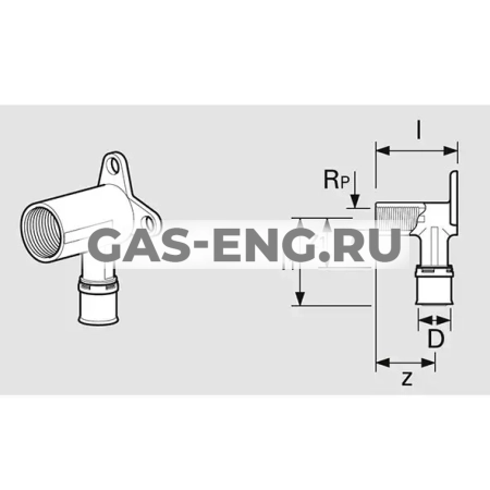 Водорозетка alpex-duo 90° для смесителя, 52мм, Frankische купить в интернет-магазине промышленного оборудования в Санкт-Петербурге