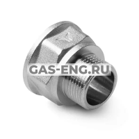 Переход латунный резьбовой, никелированный, Pro Aqua купить в интернет-магазине промышленного оборудования в Санкт-Петербурге